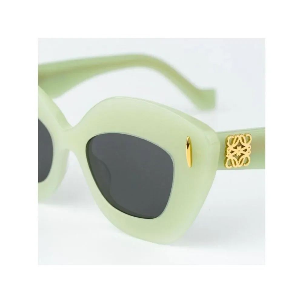 Loewe Women Sunglasses Green Grey Cat Eye LW40127I ANAGRAM 95A NEW AUTHENTIC